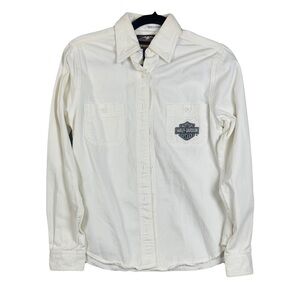 Harley-Davidson Men's Cream Button Down Shirt